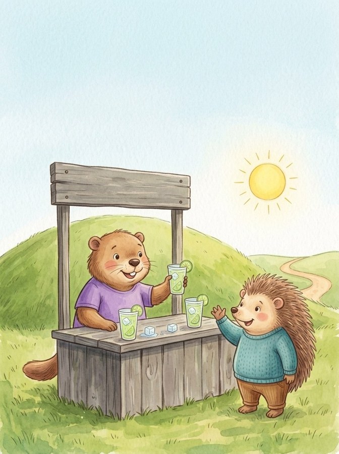 Greg's Cold Drink Stand illustrated mini-book cover