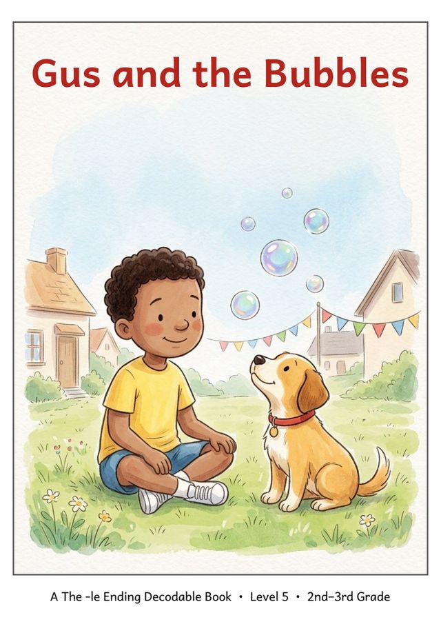Gus and the Bubbles printed mini-book cover