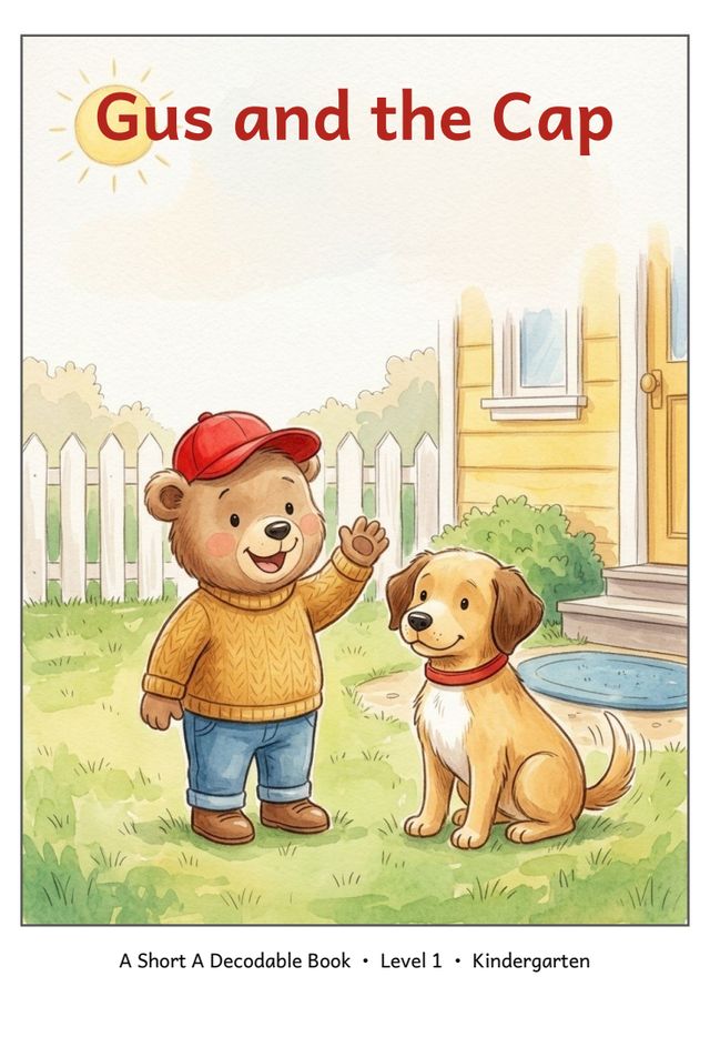 Gus and the Cap printed mini-book cover