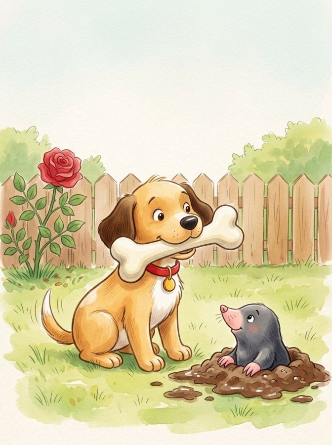 Gus and the Mole illustration