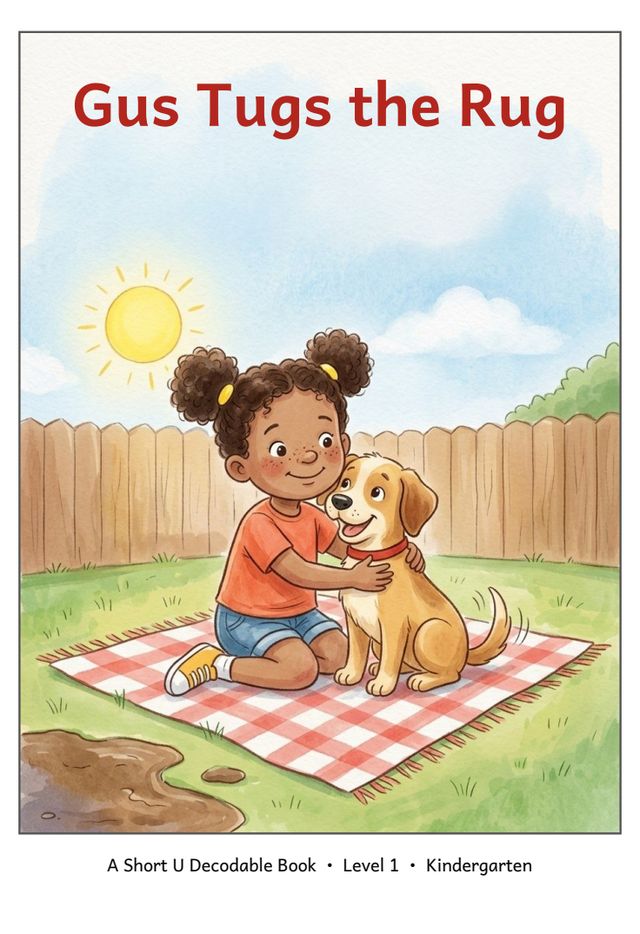 Gus Tugs the Rug mini-book cover