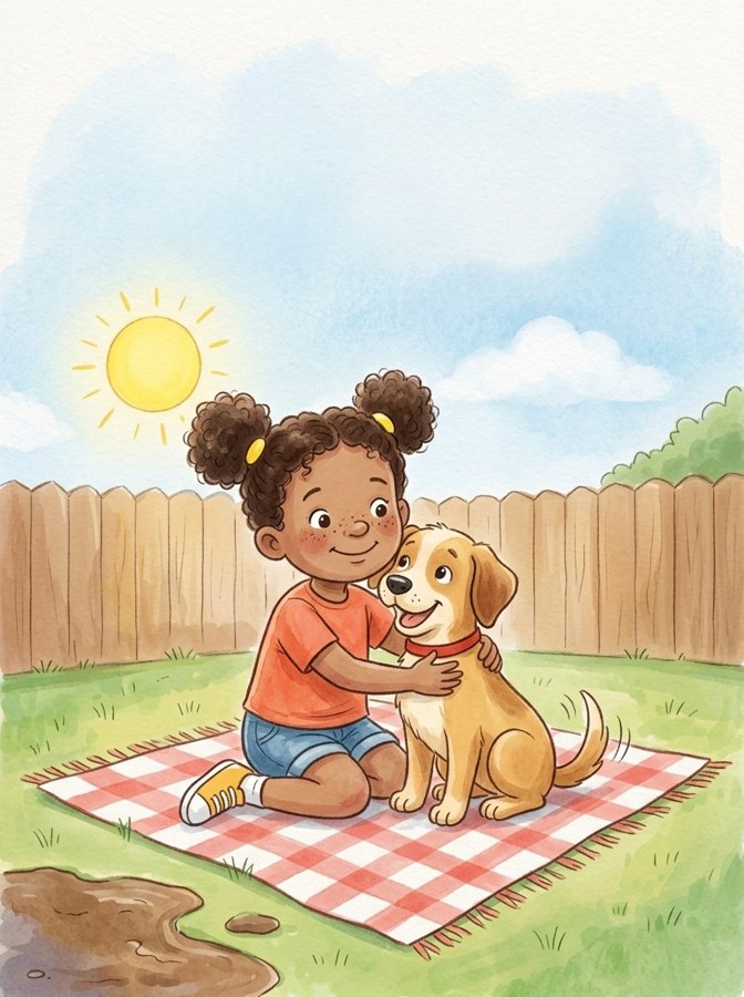 Gus Tugs the Rug illustration
