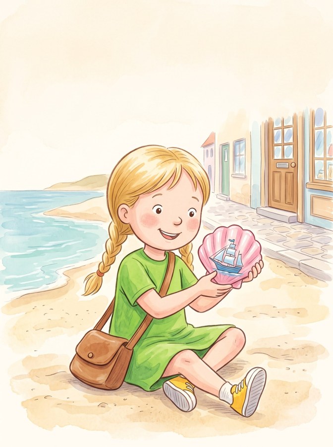 Gwen's Pink Shell illustration