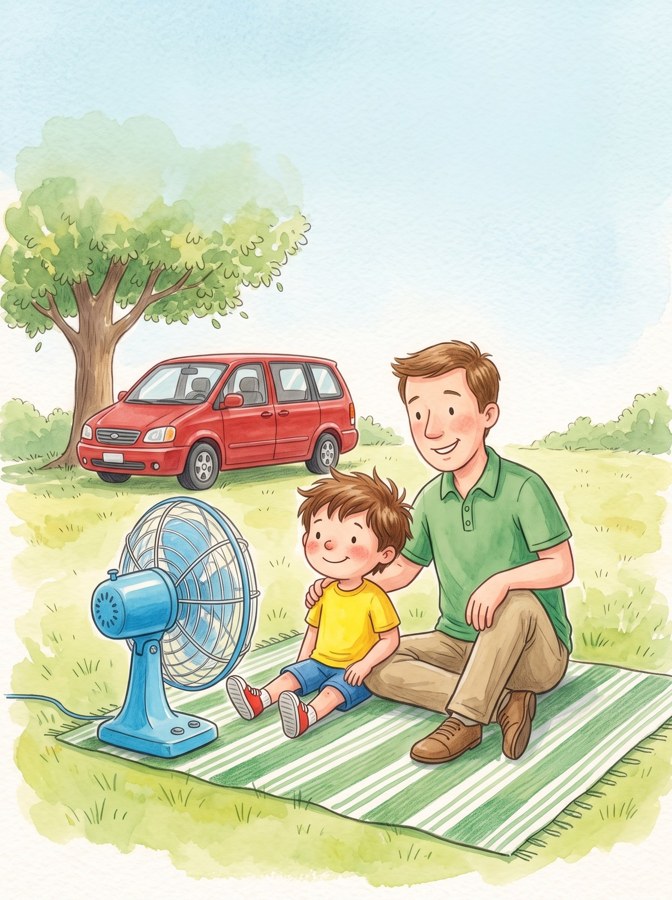 Hal's Big Fan illustration
