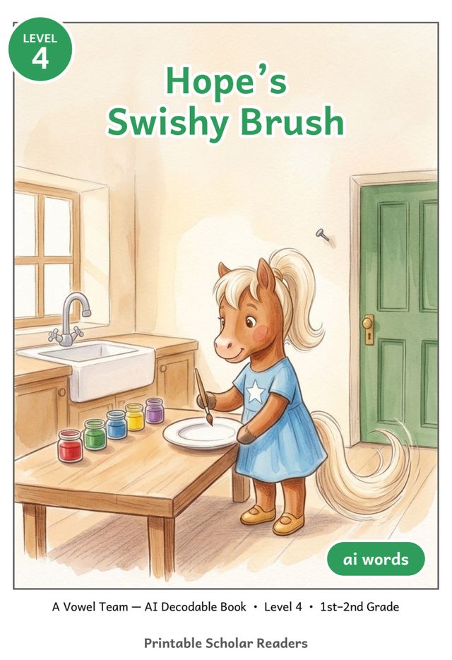 Hope's Swishy Brush printed mini-book cover