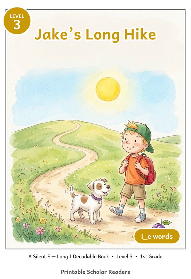 Jake's Long Hike printed mini-book cover