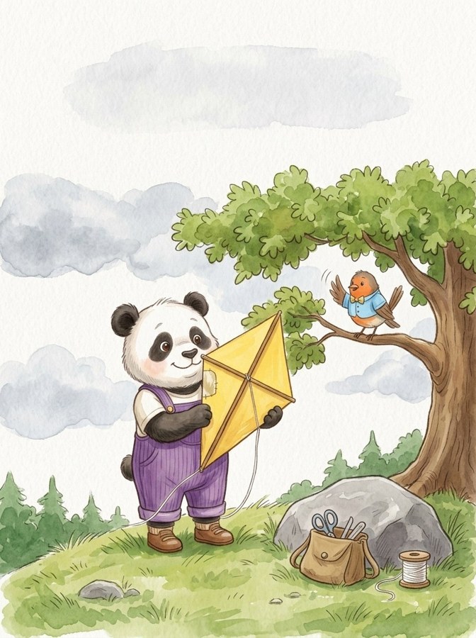 Jane's Kite Contest illustrated mini-book cover