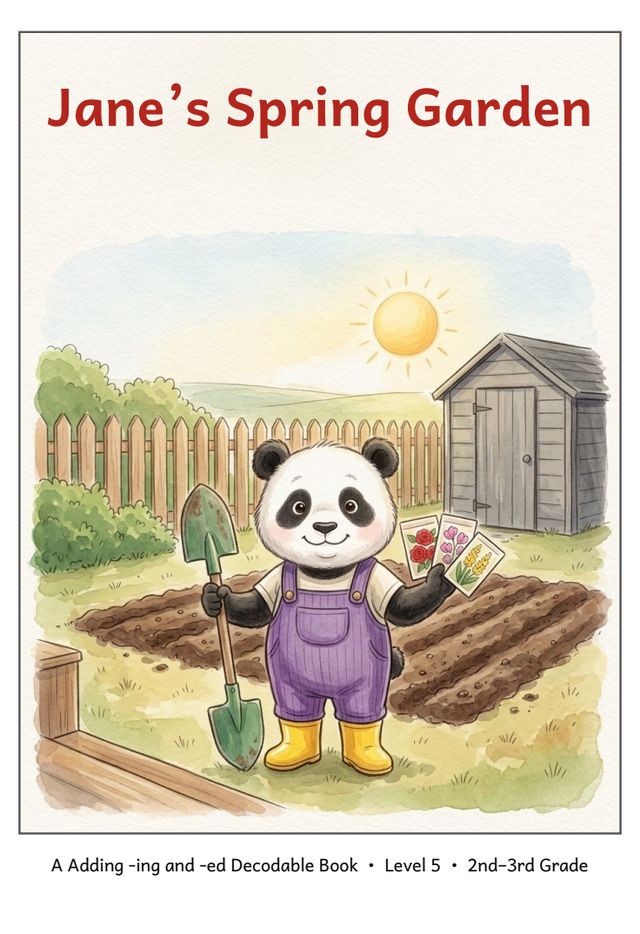 Jane's Spring Garden printed mini-book cover