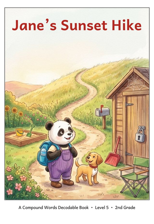 Jane's Sunset Hike printed mini-book cover