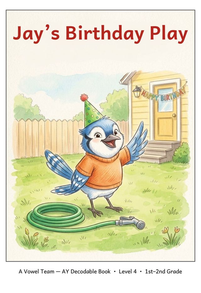 Jay's Birthday Play mini-book cover