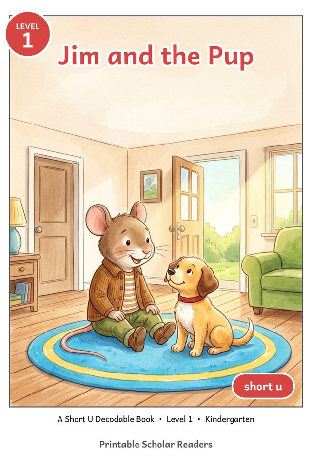 Jim and the Pup printed mini-book cover
