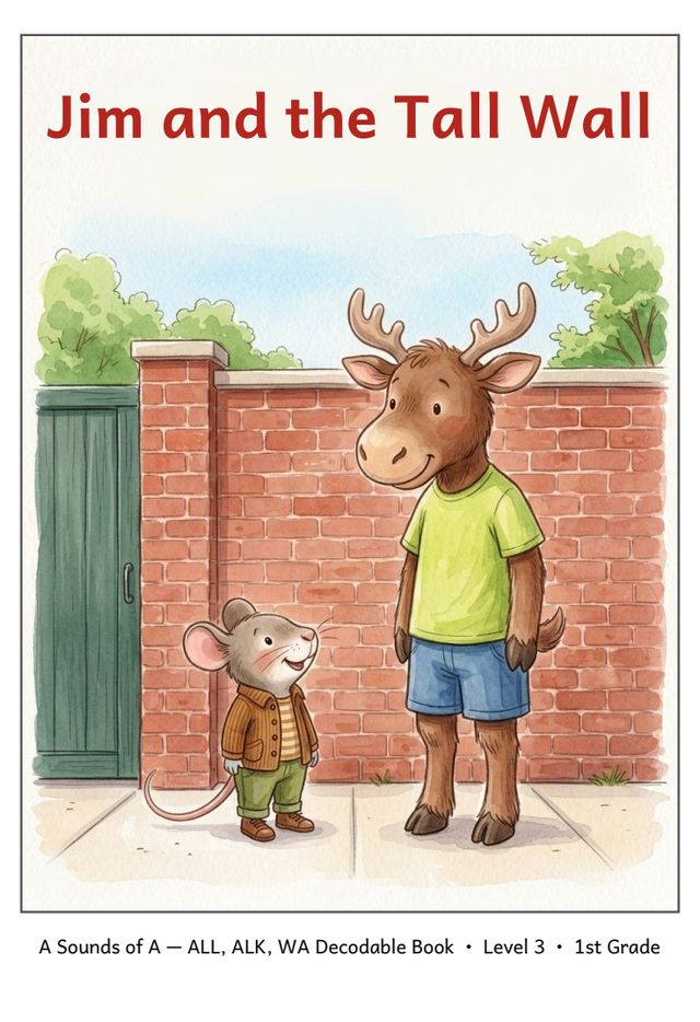 Jim and the Tall Wall printed mini-book cover