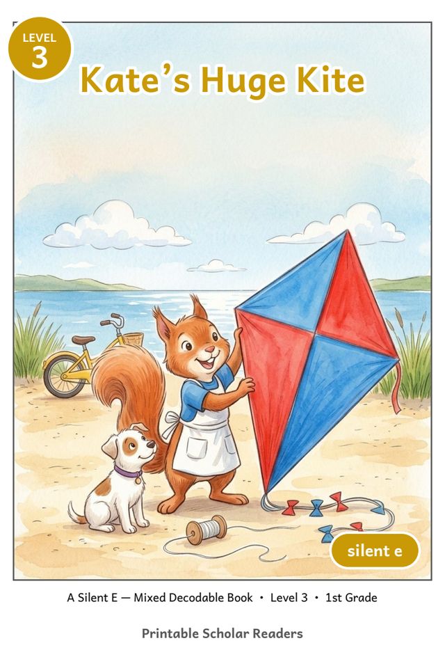 Kate's Huge Kite printed mini-book cover