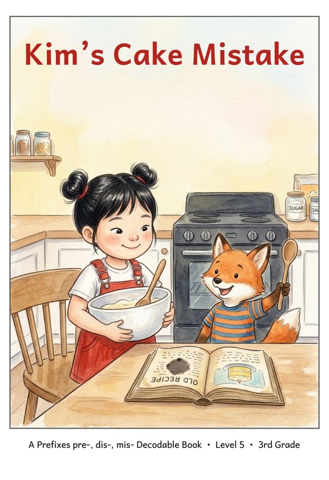 Kim's Cake Mistake printed mini-book cover