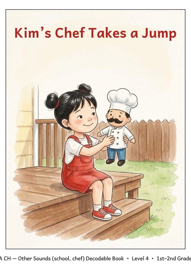 Kim's Chef Takes a Jump printed mini-book cover