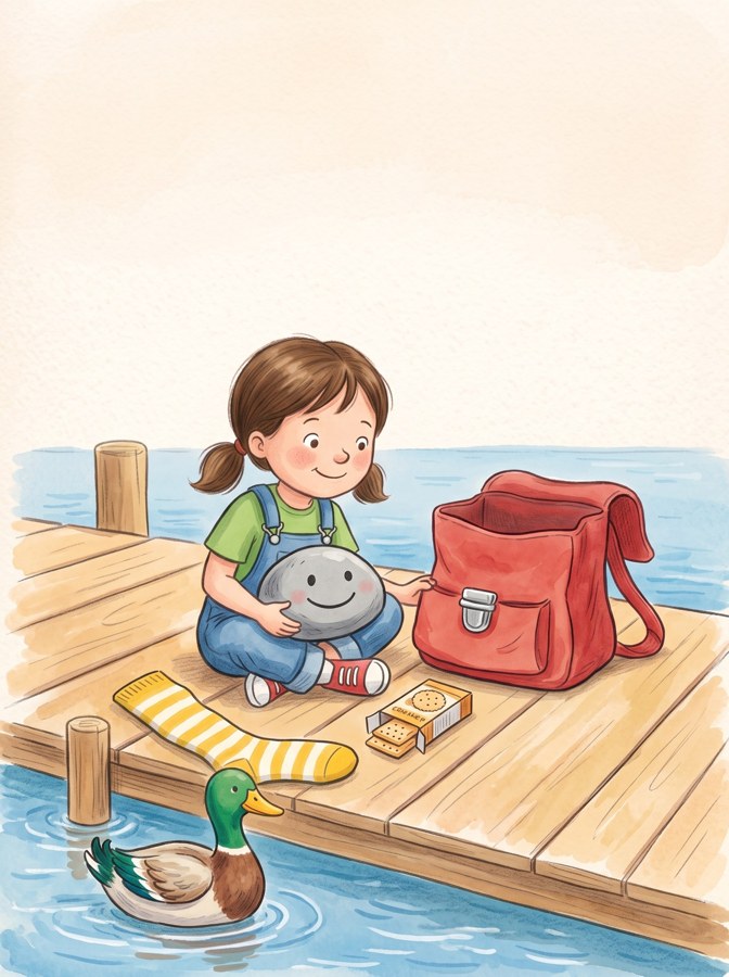 Kit's Lucky Rock illustration