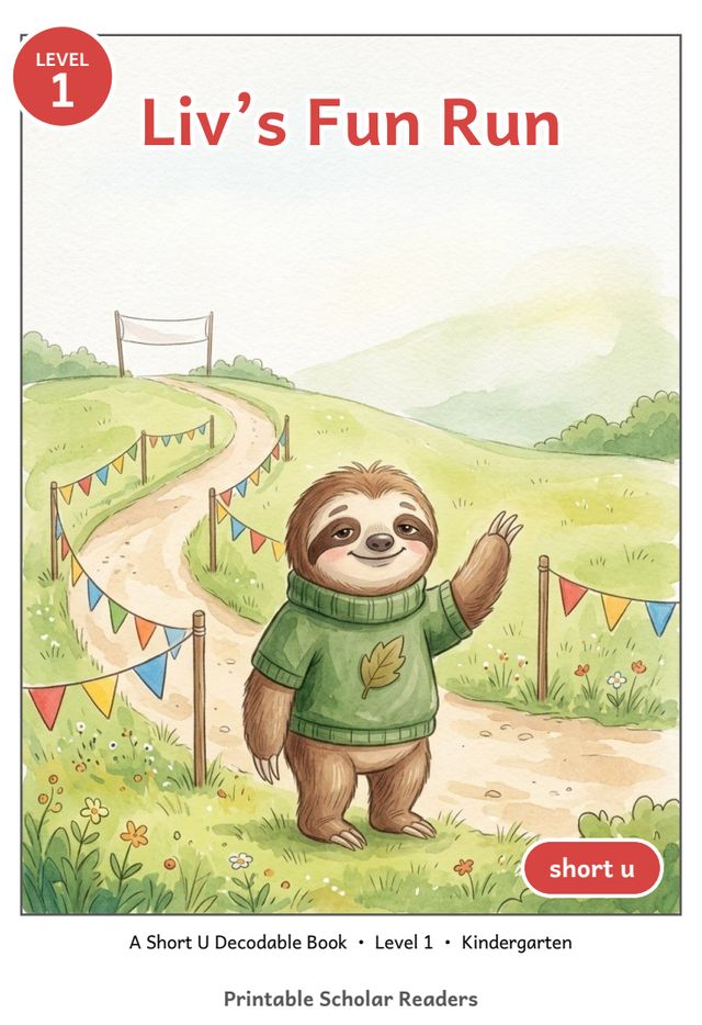 Liv's Fun Run printed mini-book cover