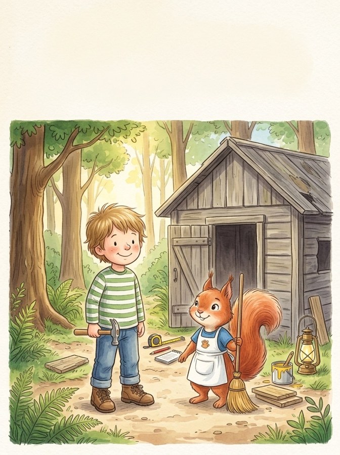 Luke and the Old Hut illustration