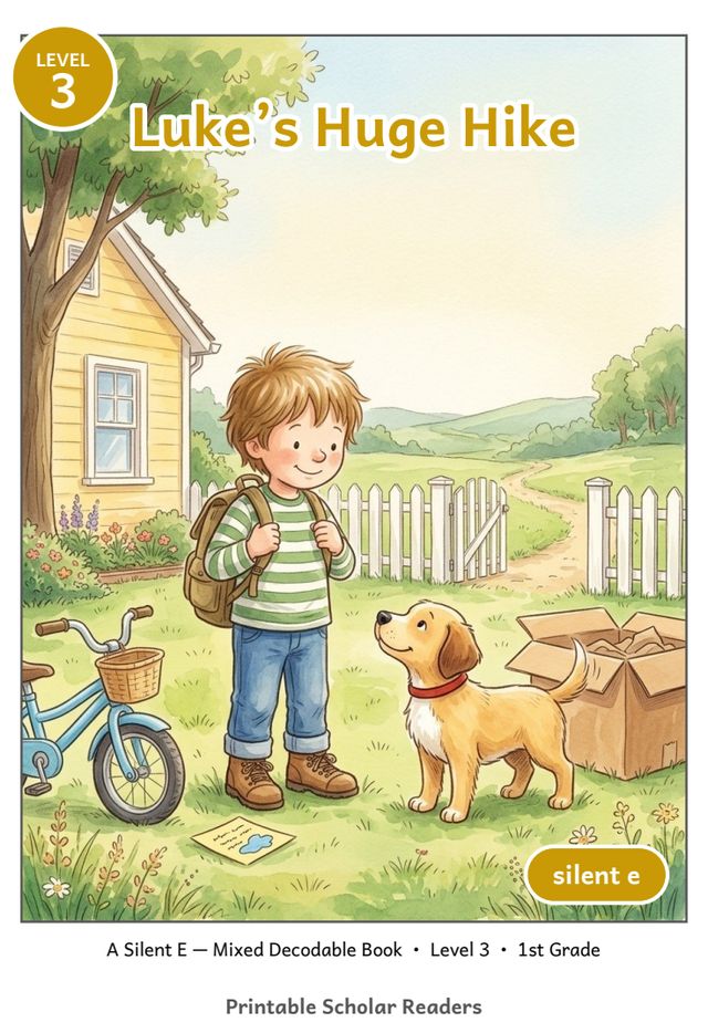 Luke's Huge Hike printed mini-book cover