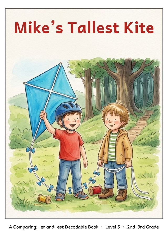 Mike's Tallest Kite printed mini-book cover