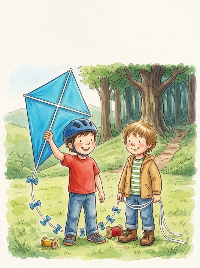 Mike's Tallest Kite illustration