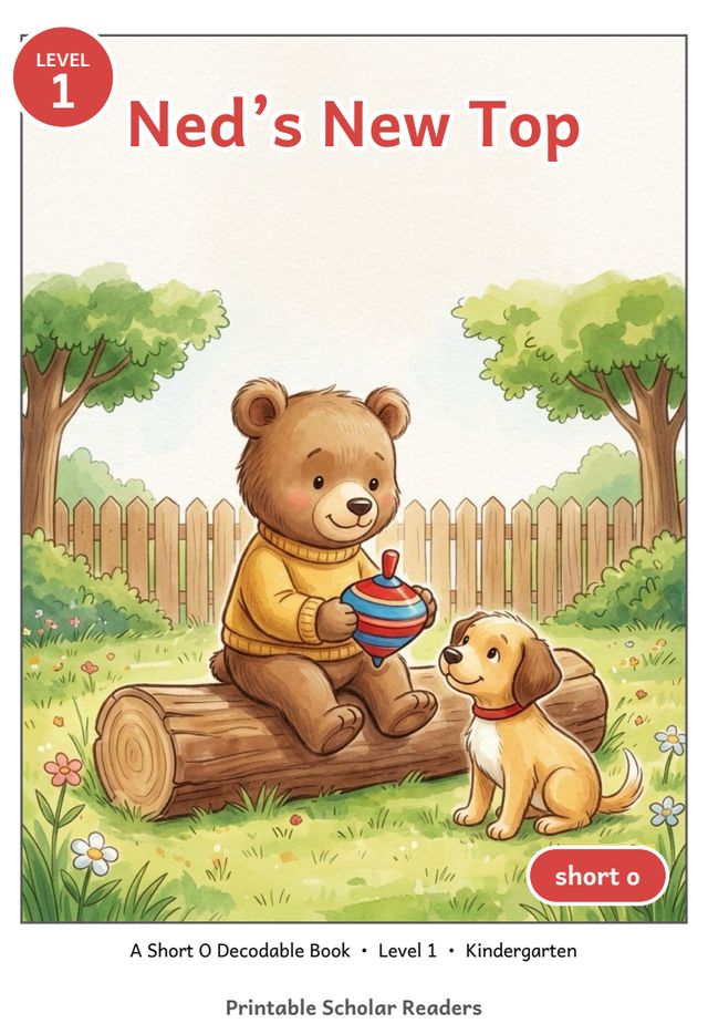 Ned's New Top printed mini-book cover