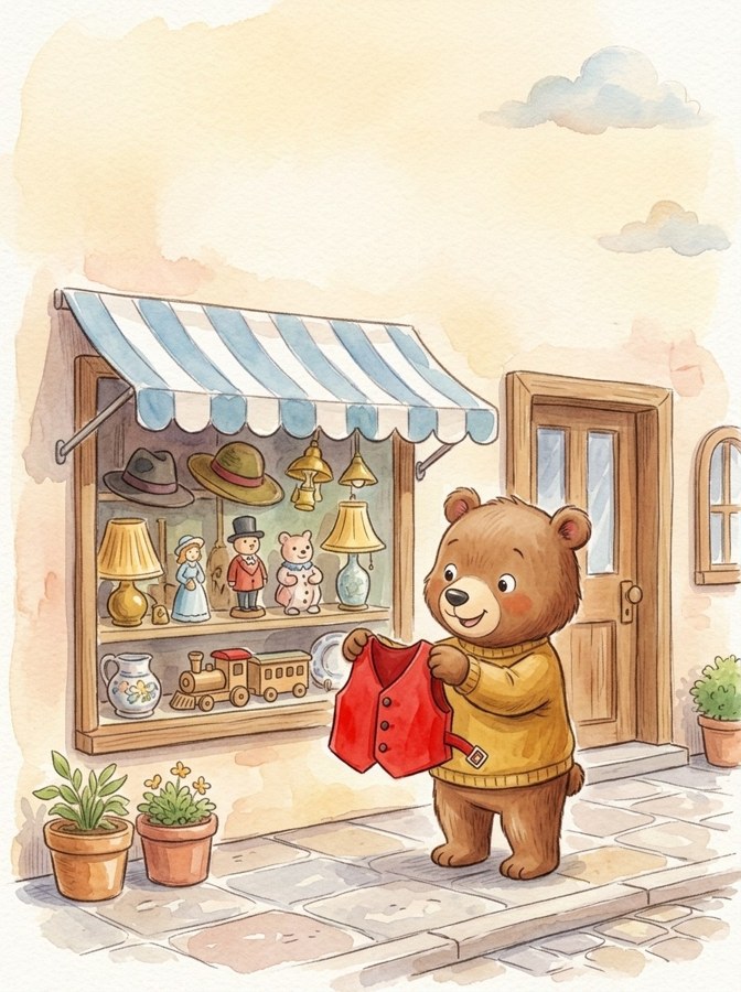 Ned's Red Vest illustrated mini-book cover