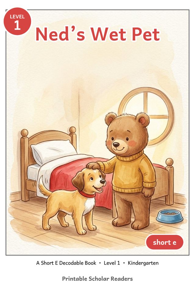 Ned's Wet Pet printed mini-book cover