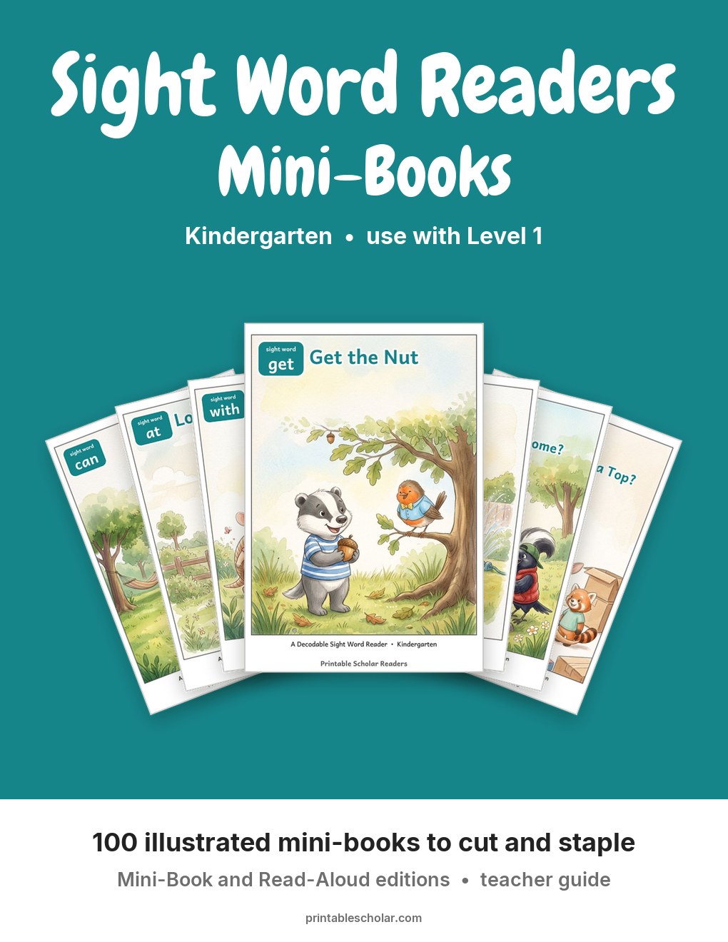 Sight Word Readers: Free Printable Sight Word Books for Kindergarten ...