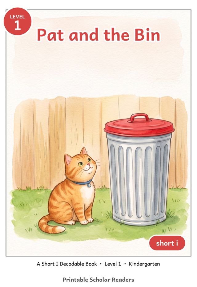Pat and the Bin printed mini-book cover