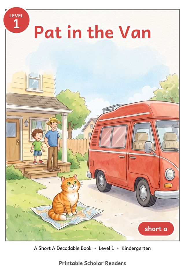 Pat in the Van printed mini-book cover