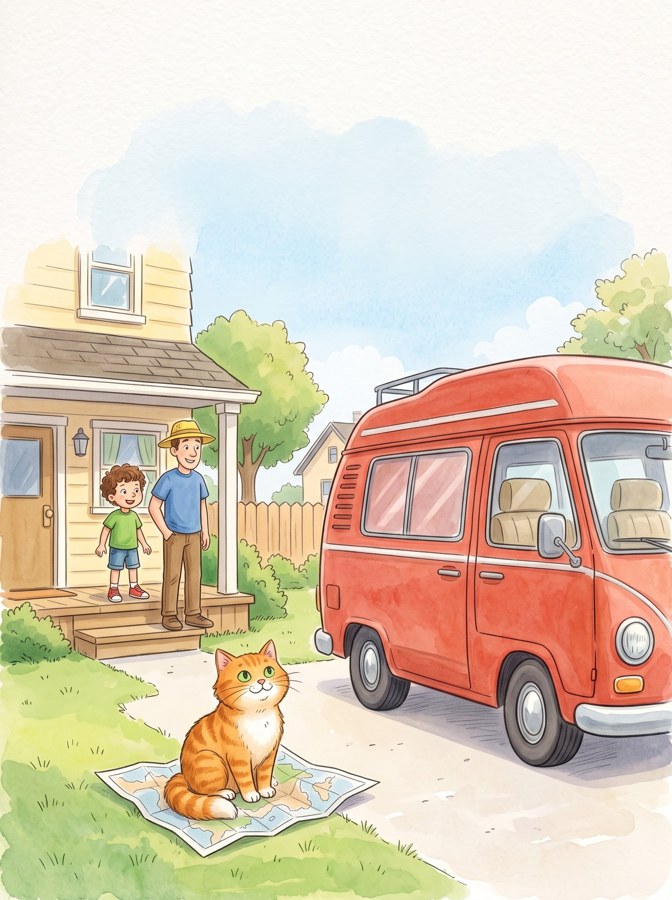 Pat in the Van illustration