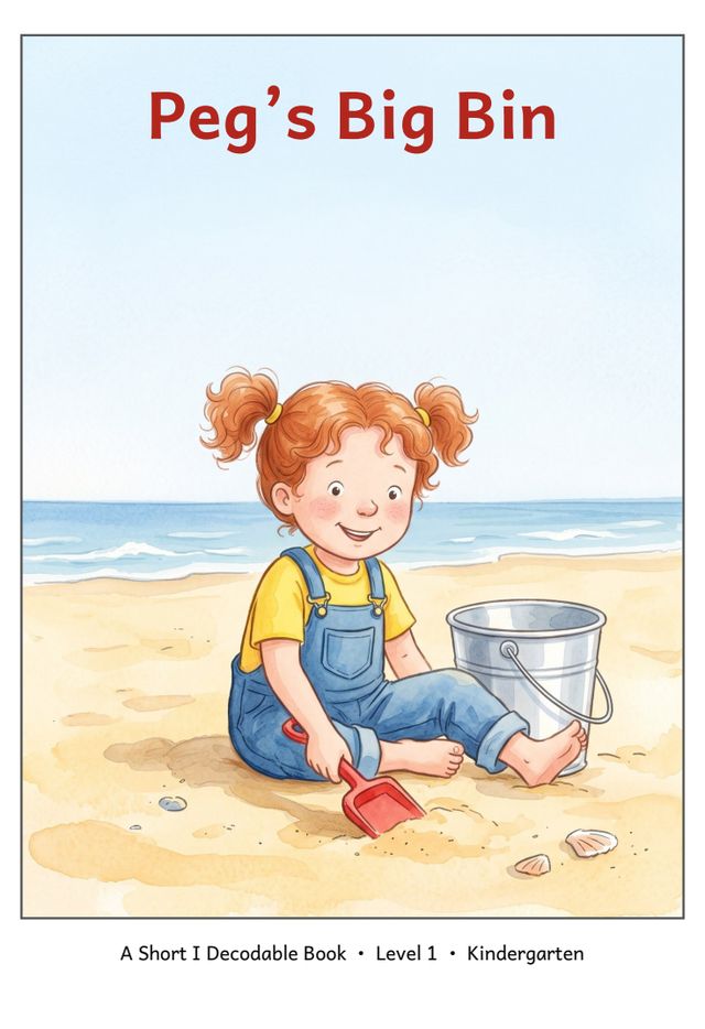Peg's Big Bin printed mini-book cover