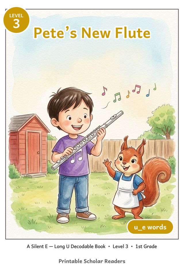 Pete's New Flute mini-book cover