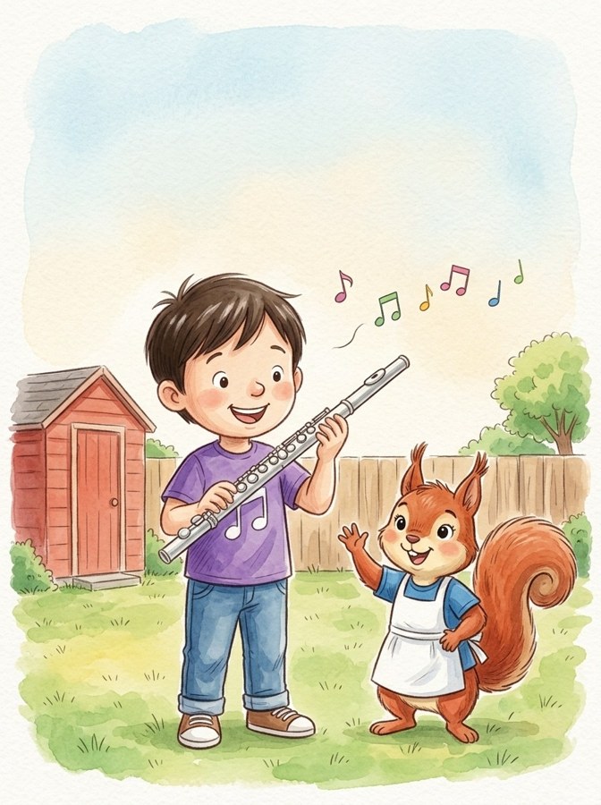Pete's New Flute illustration