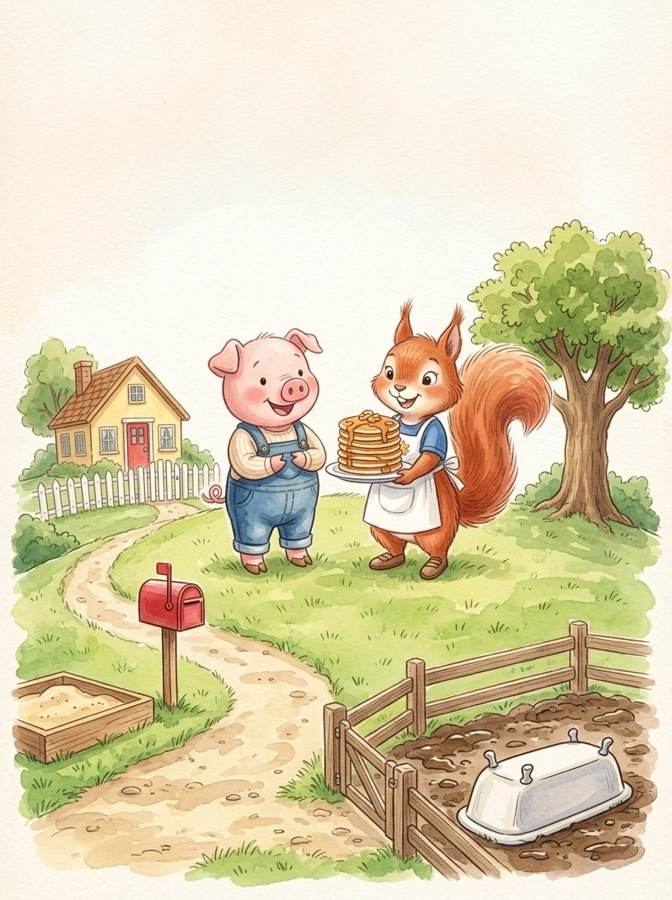Pip's Birthday Pancakes illustrated mini-book cover