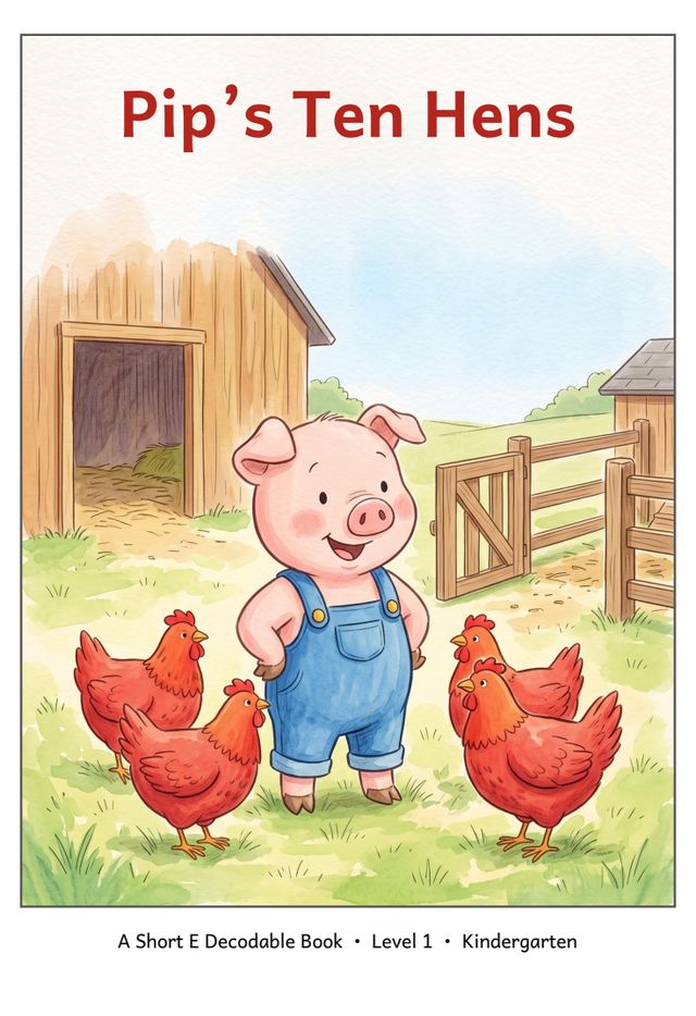 Pip's Ten Hens mini-book cover