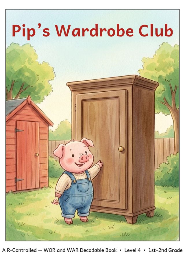 Pip's Wardrobe Club printed mini-book cover