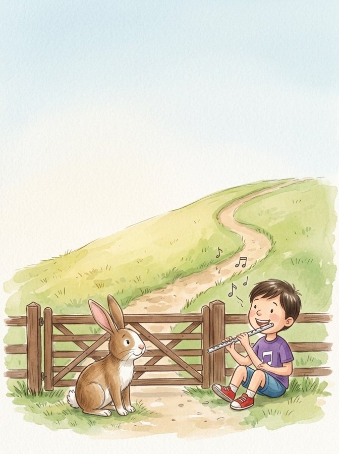 Rex and the Flute illustrated mini-book cover
