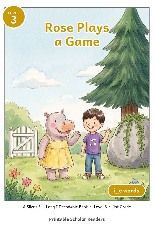 Rose Plays a Game printed mini-book cover