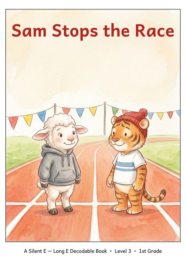 Sam Stops the Race printed mini-book cover