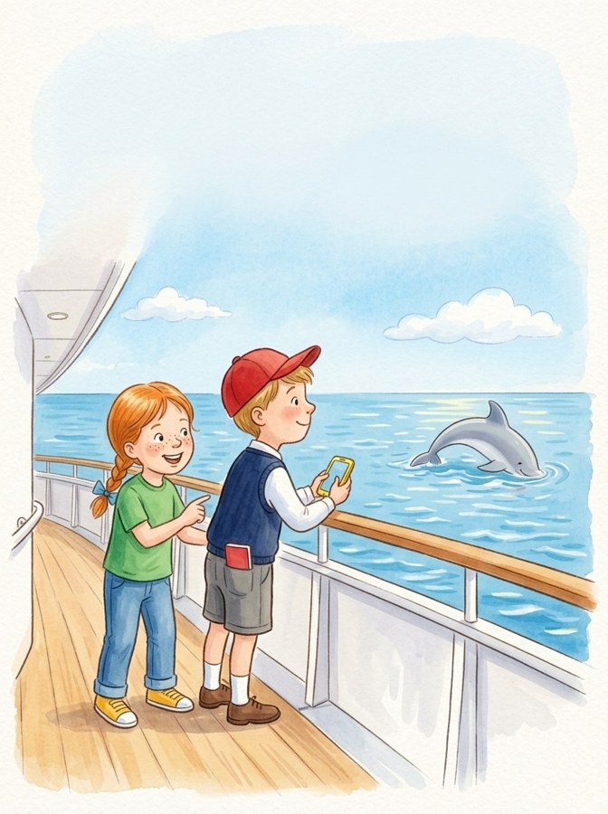 Scott and the Phantom Dolphin illustrated mini-book cover