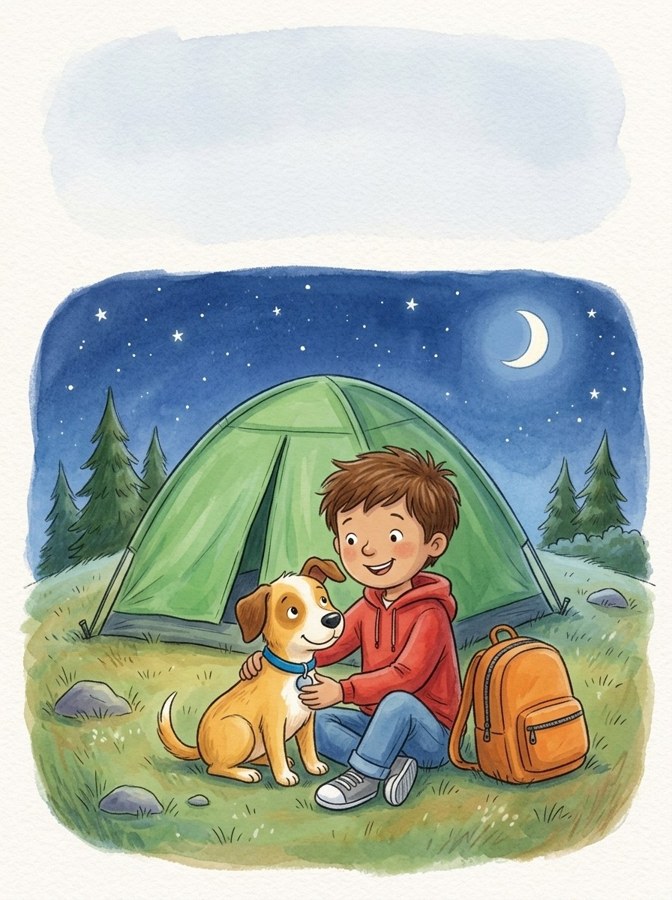 Seth's Night at Camp illustrated mini-book cover