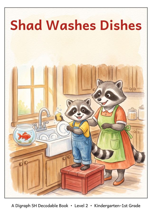 Shad Washes Dishes mini-book cover