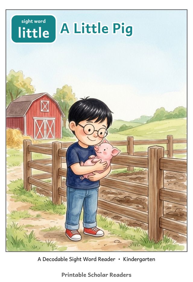A Little Pig sight word reader cover