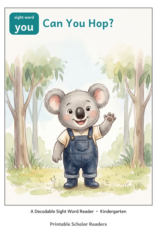 Can You Hop? sight word reader cover