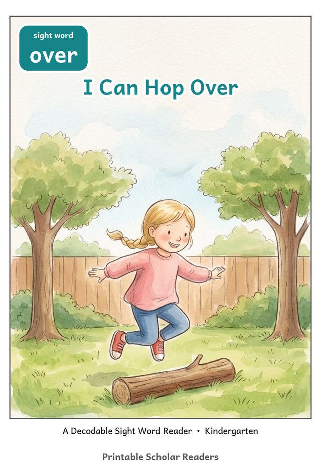 I Can Hop Over printed mini-book cover