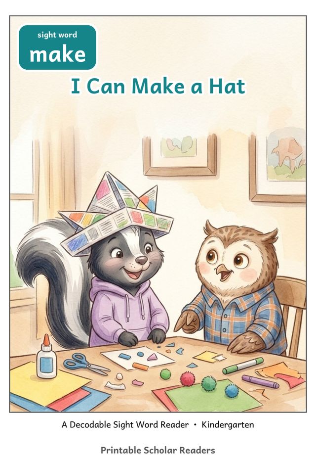 I Can Make a Hat printed mini-book cover