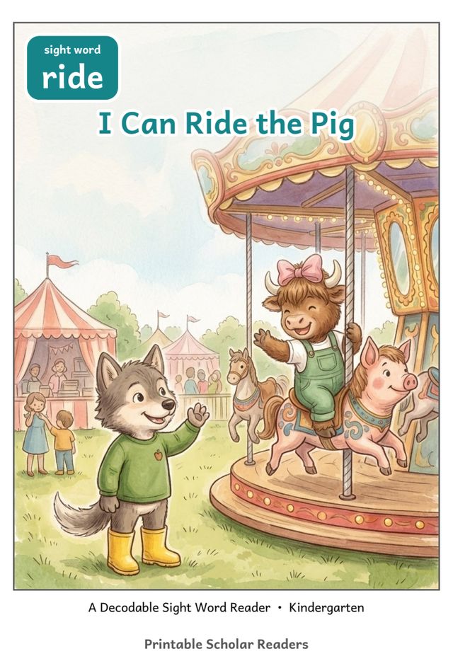 I Can Ride the Pig printed mini-book cover