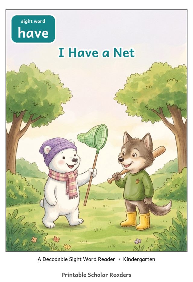 I Have a Net sight word reader cover